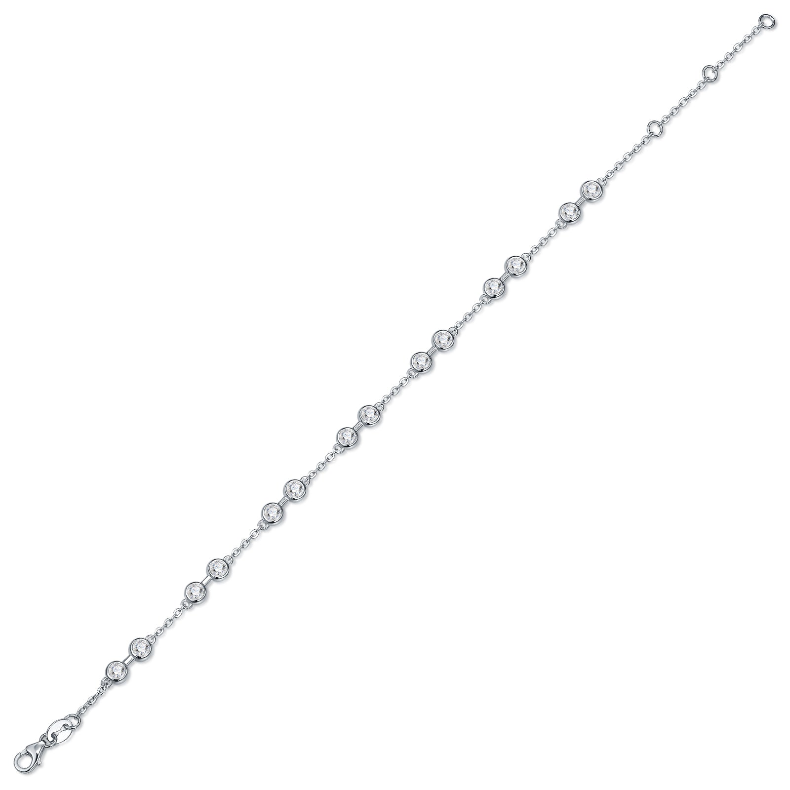 Celeste Bracelet | Bezel Set Round Tennis Bracelet