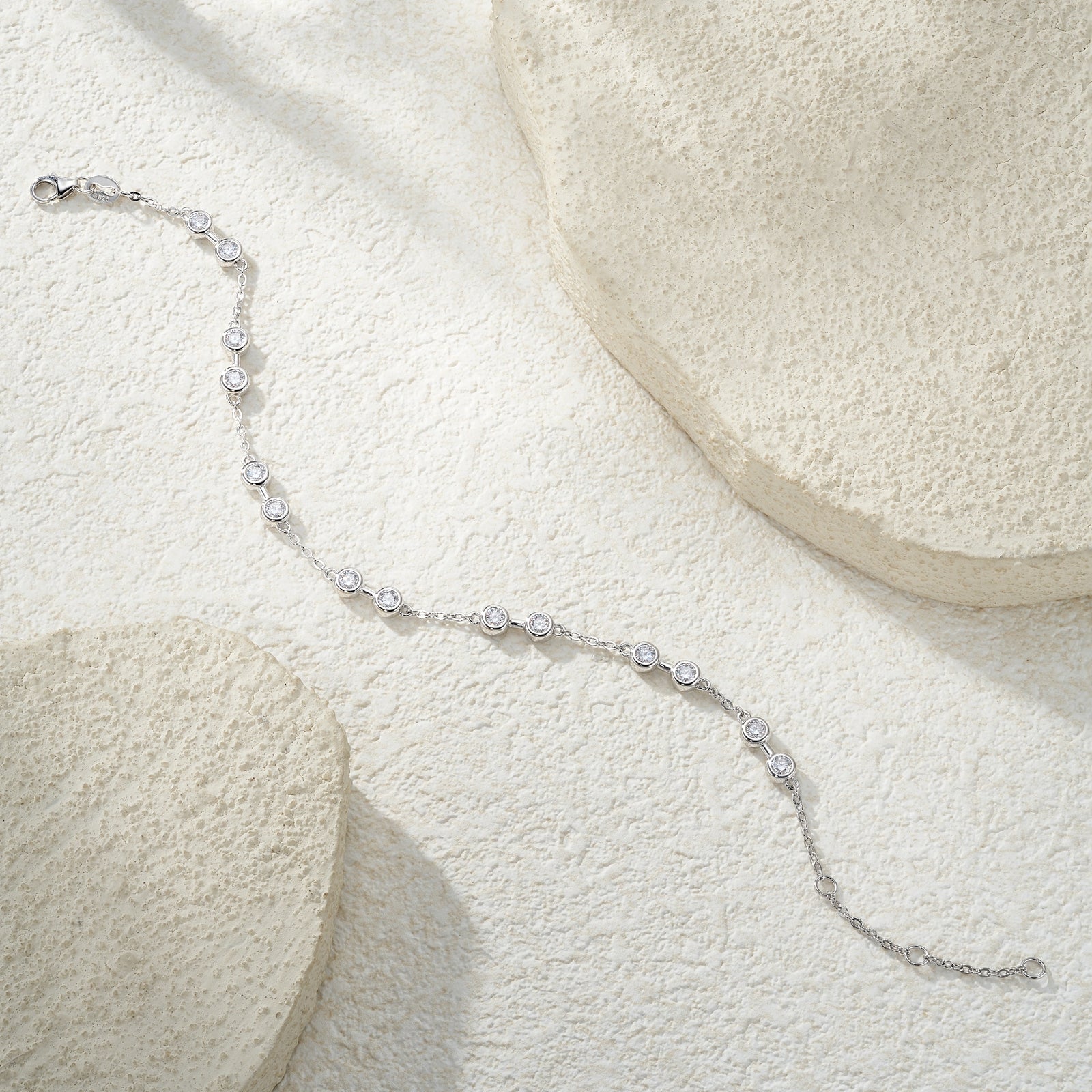 Celeste Bracelet | Bezel Set Round Tennis Bracelet