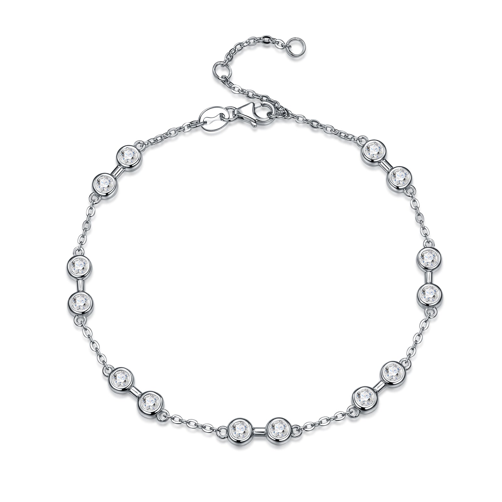 Celeste Bracelet | Bezel Set Round Tennis Bracelet
