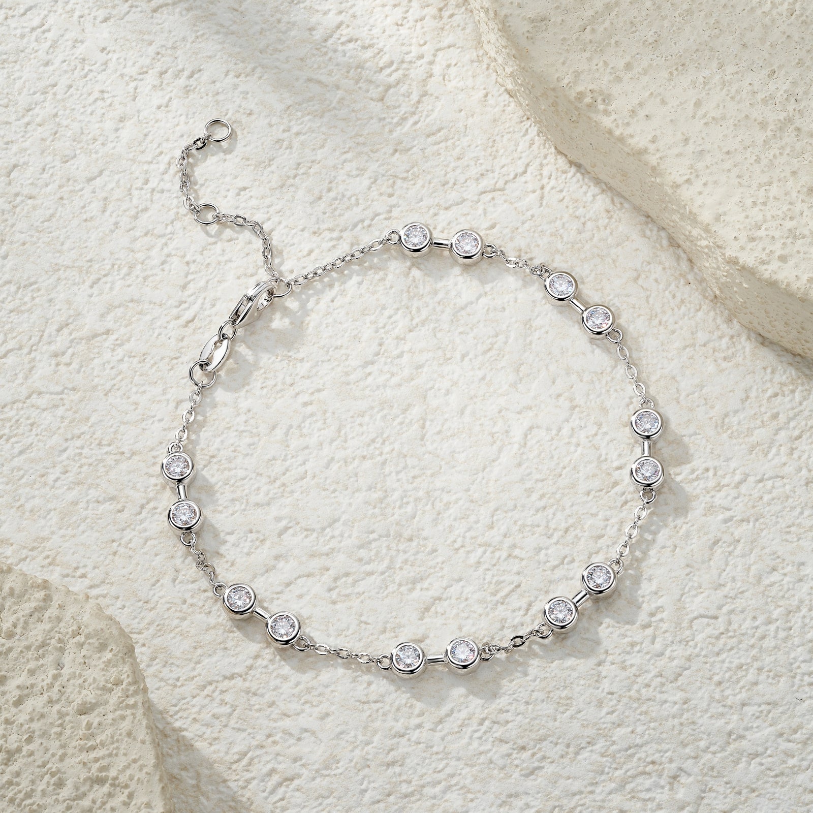 Celeste Bracelet | Bezel Set Round Tennis Bracelet