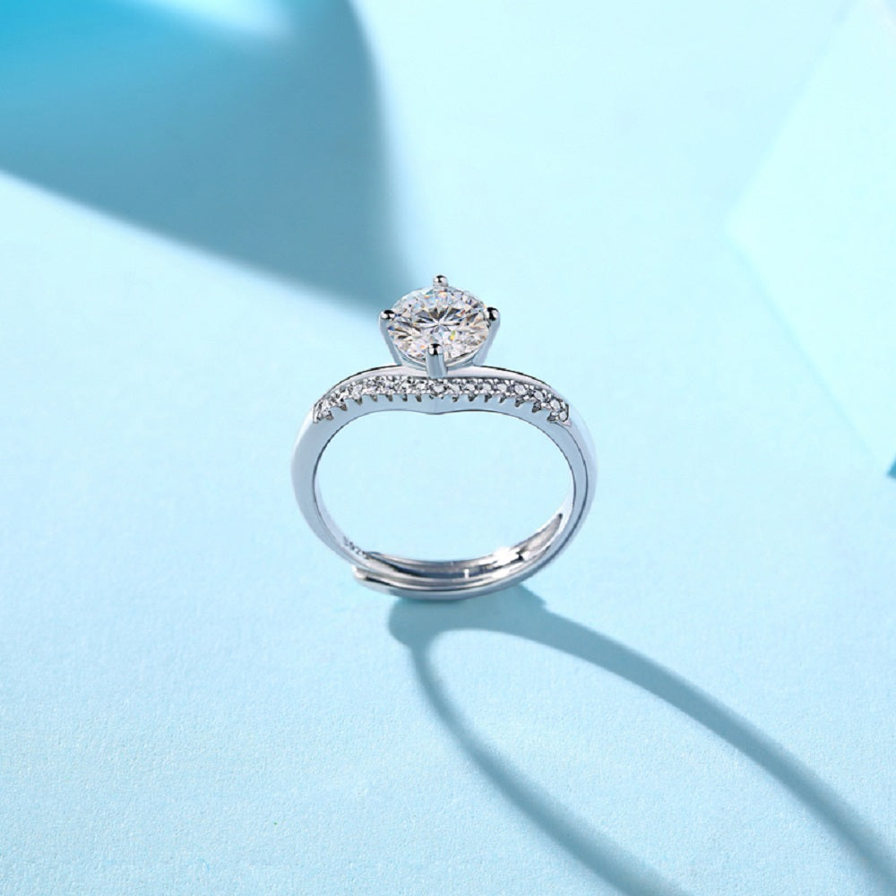 Crown Princess Ring | Round Cluster Halo Ring