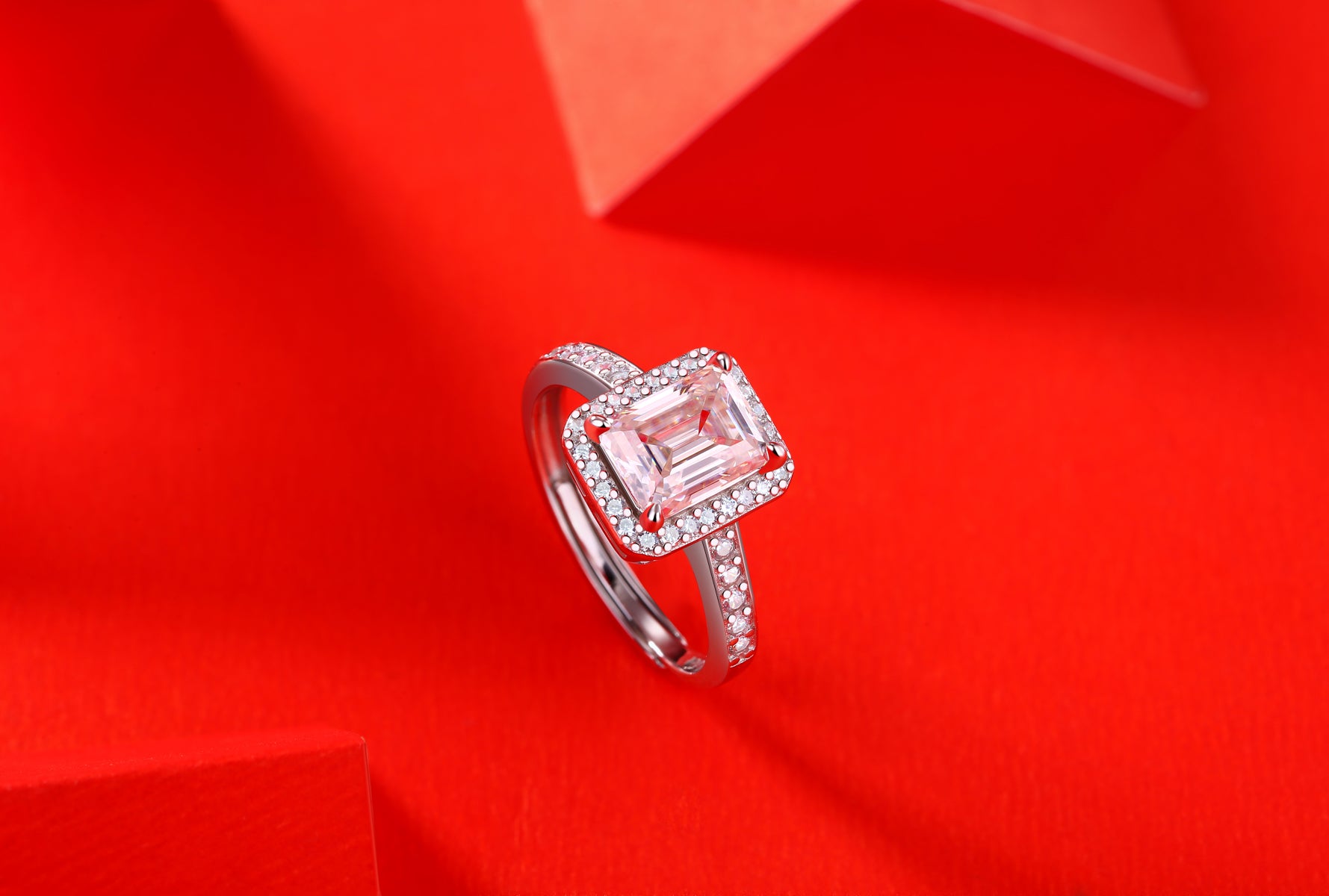 White Halo Ring