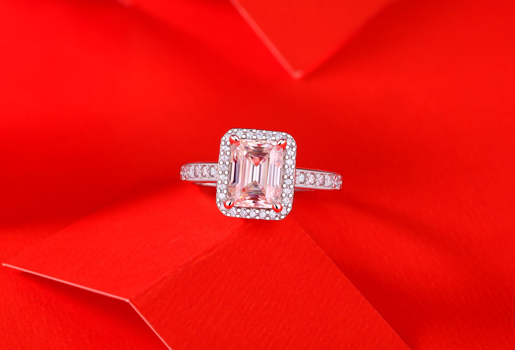 White Halo Ring