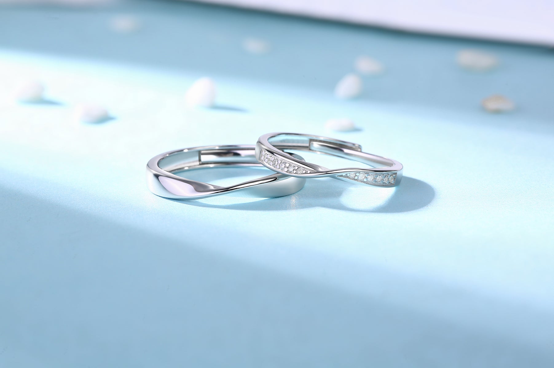 Möbius Couple Ring | 925 Sterling Silver Matching Band