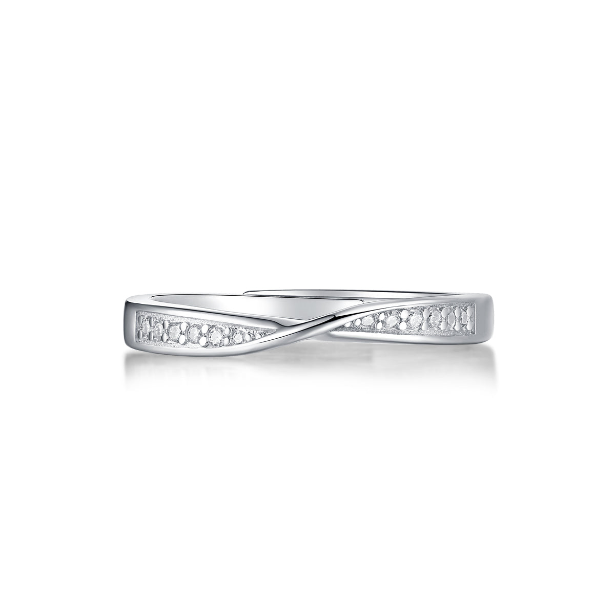 Möbius Couple Ring | 925 Sterling Silver Matching Band