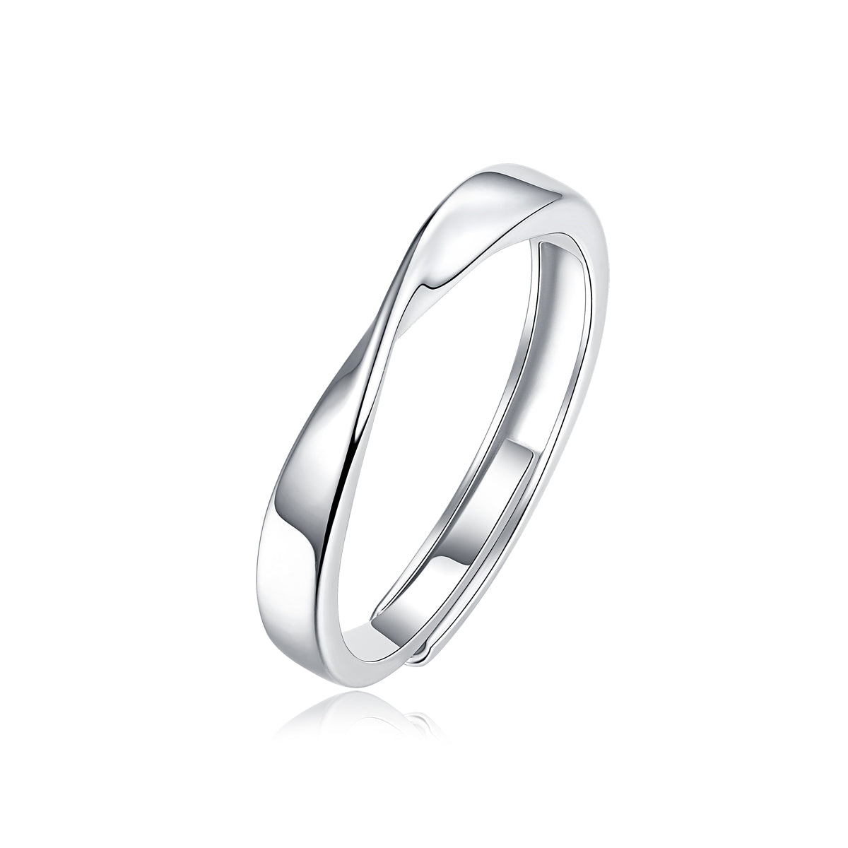 Möbius Couple Ring | 925 Sterling Silver Matching Band