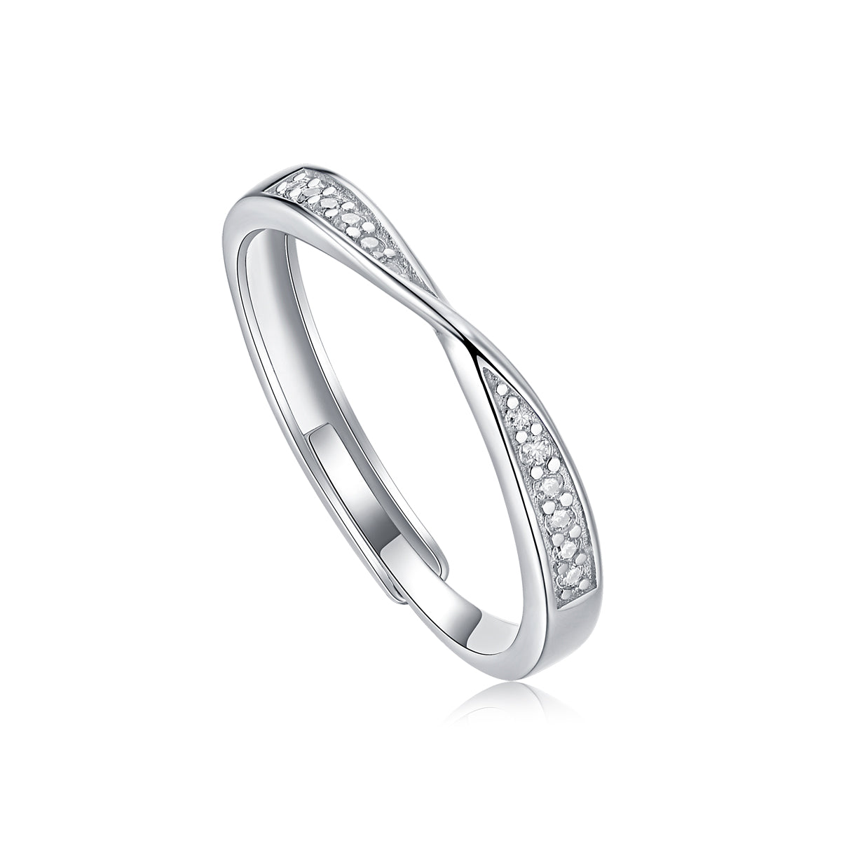 Möbius Couple Ring | 925 Sterling Silver Matching Band