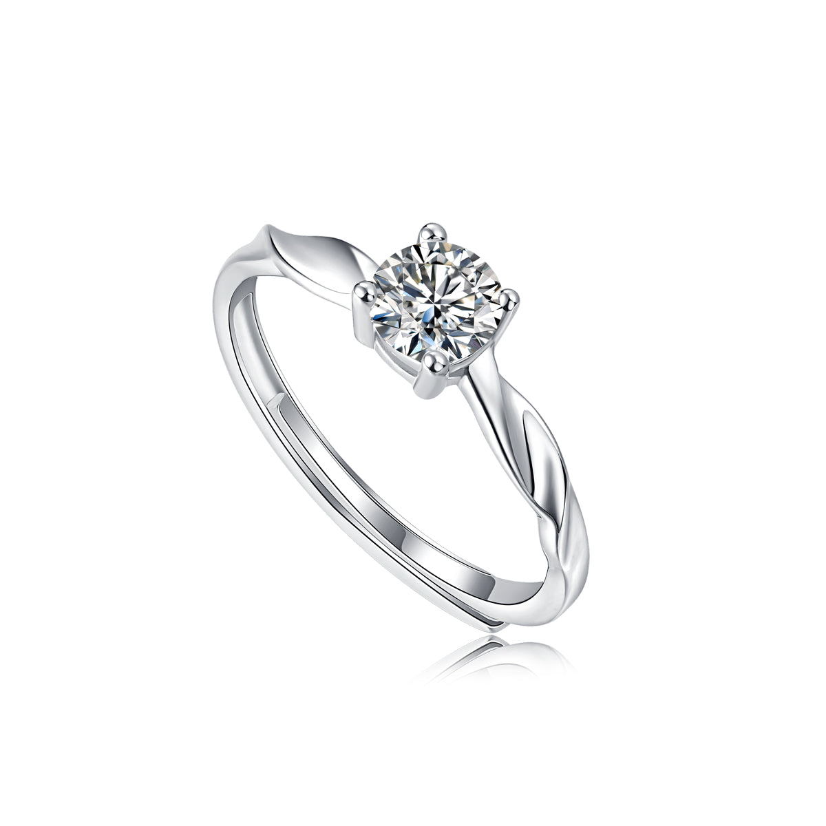 Heaven Made Couple Ring | Round Cut Moissanite, 925 Sterling Silver