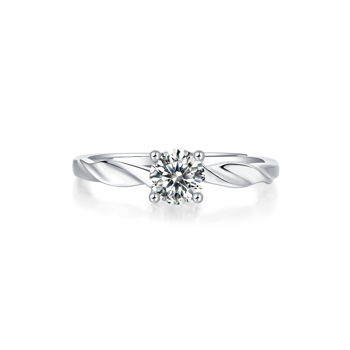 Heaven Made Couple Ring | Round Cut Moissanite, 925 Sterling Silver