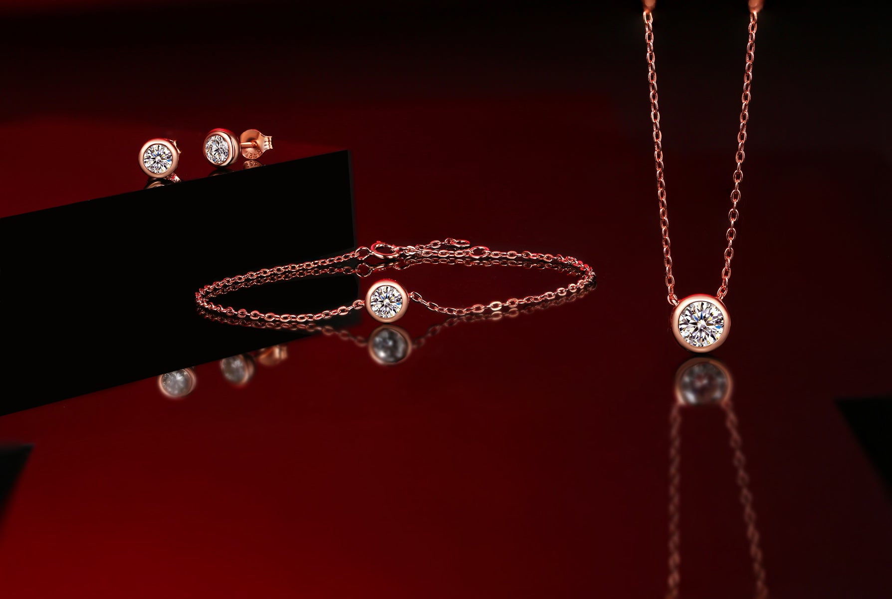 Rose Bezel Necklace
