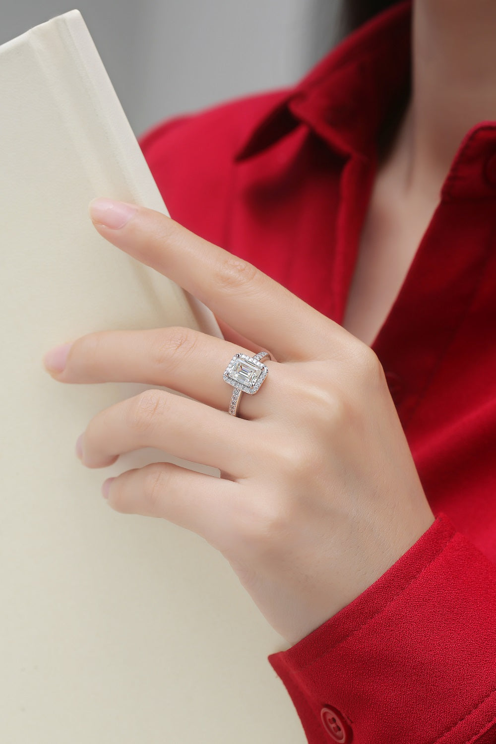 White Halo Ring