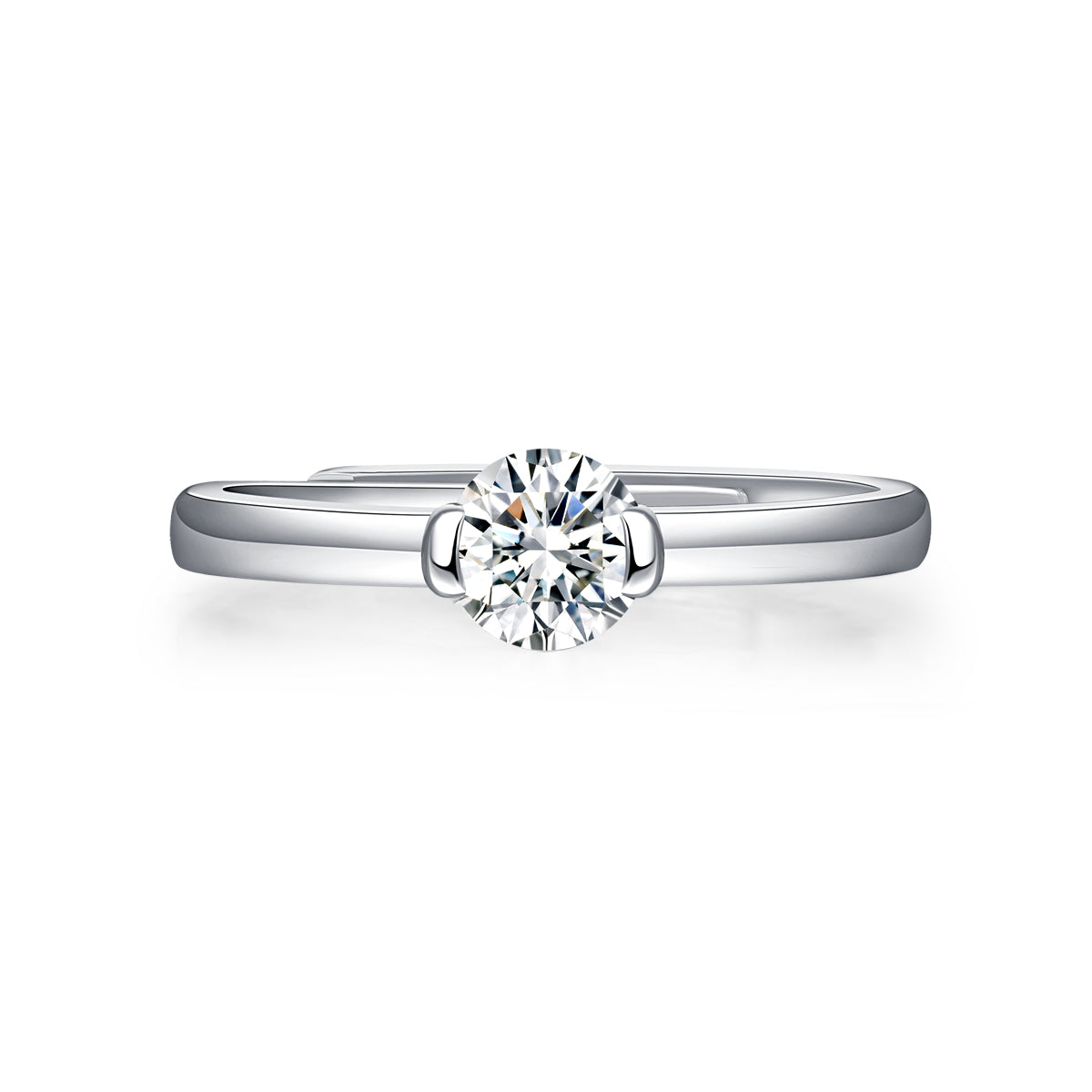 Pure Heart Ring | Minimal Round Solitaire
