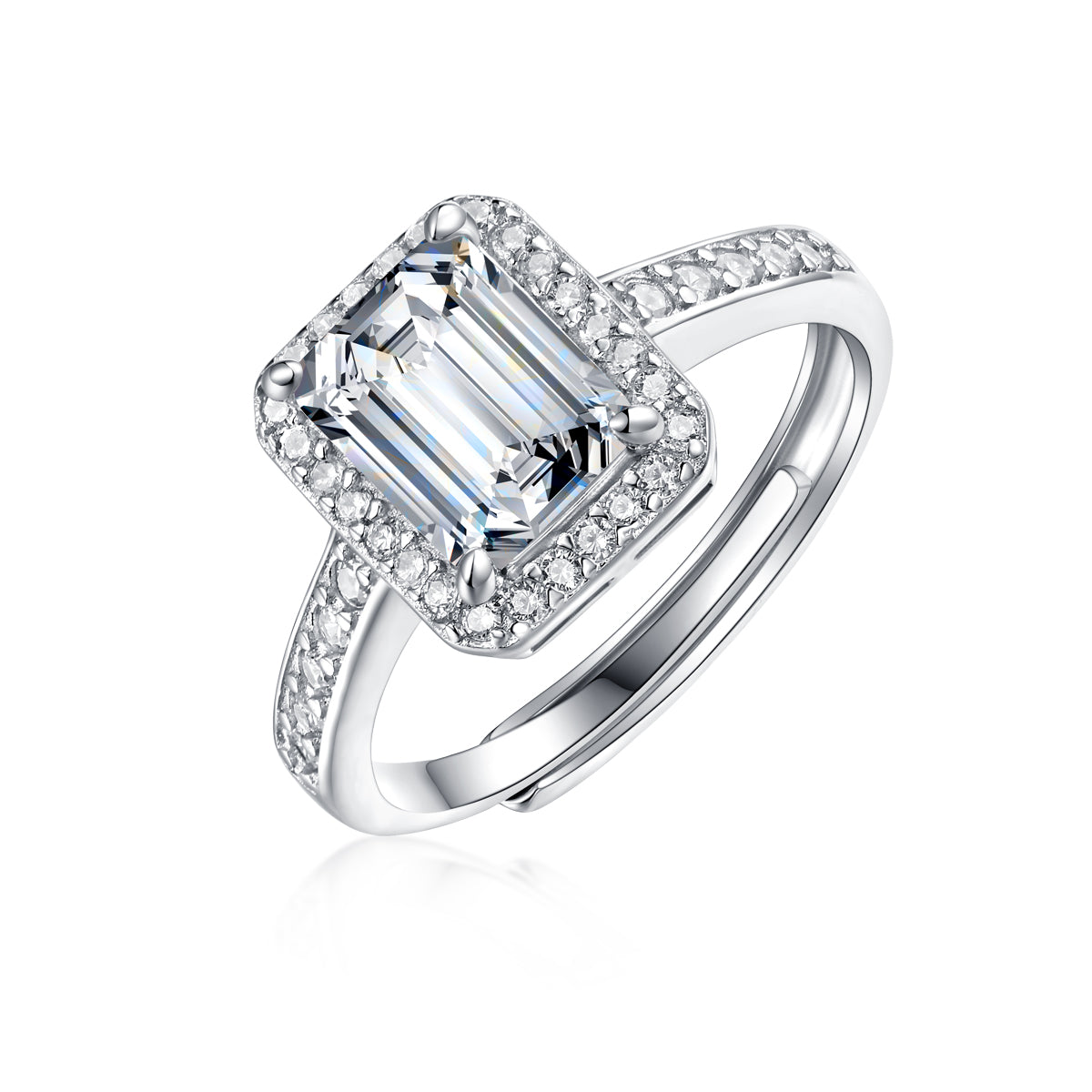White Halo Ring