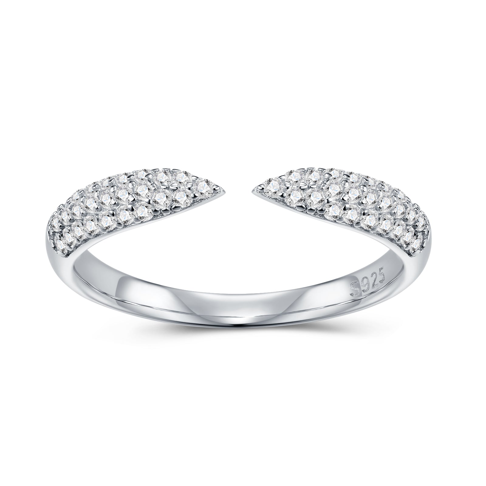 Half-Eternity Round Pavé Band Moissanite Ring