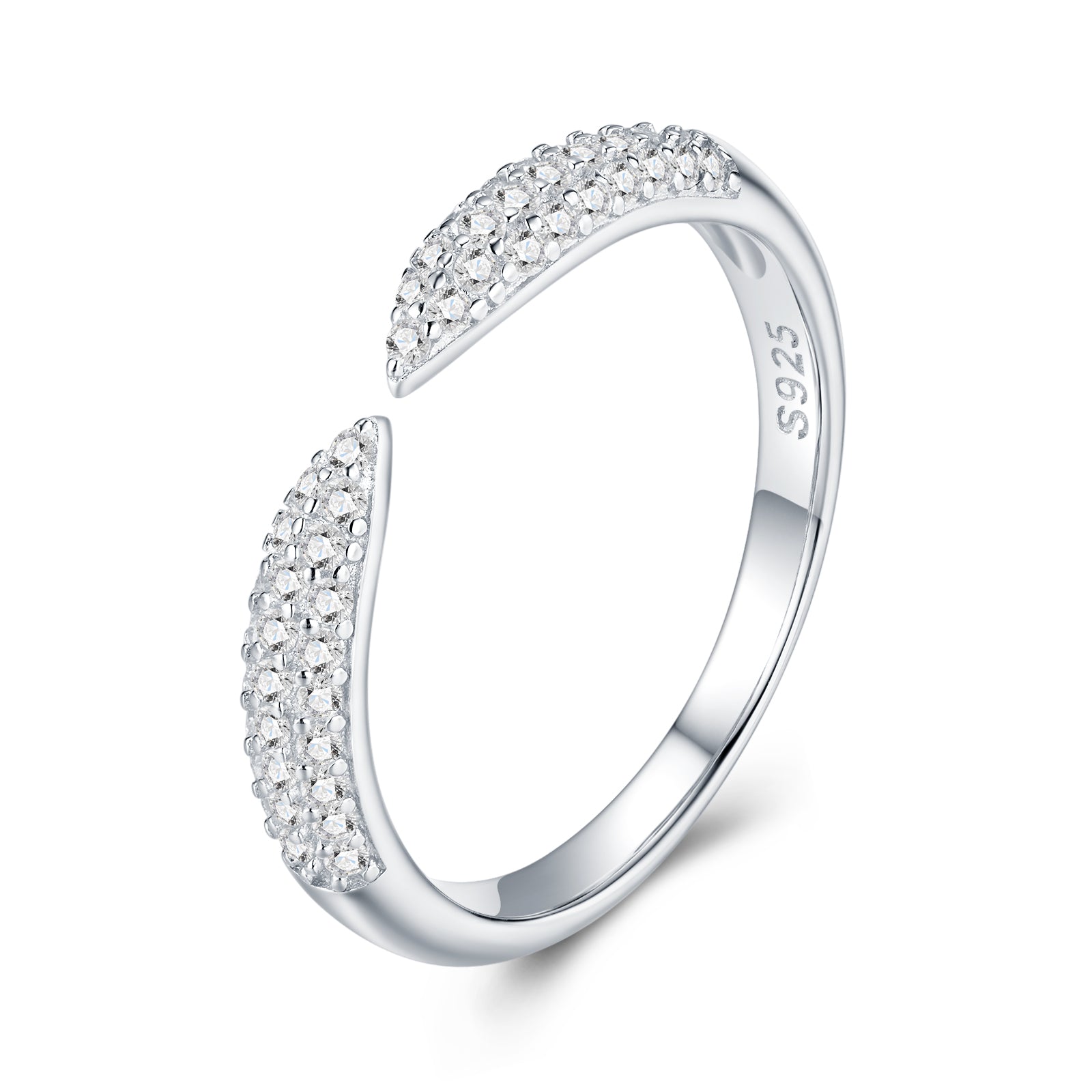 Half-Eternity Round Pavé Band Moissanite Ring