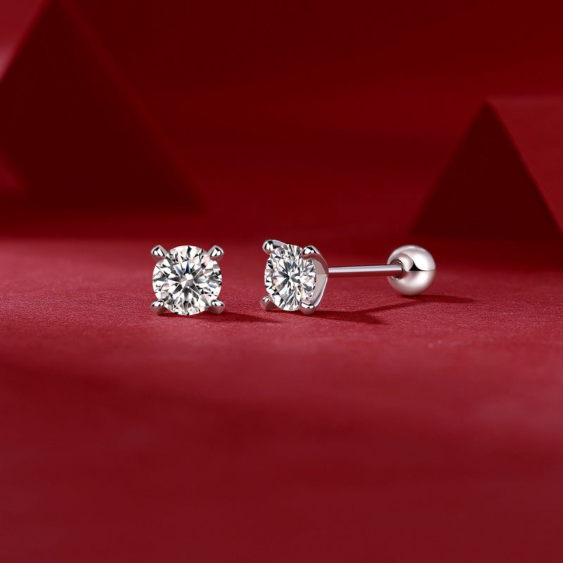 Timeless Stud Earrings | Round Moissanite Studs