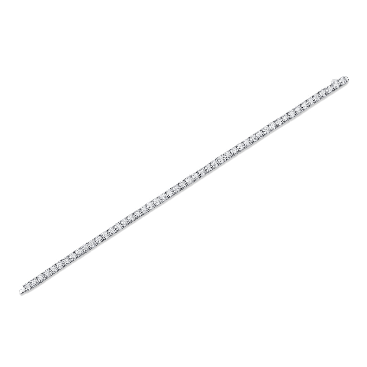 Gravitation Round Cut Moissanite Tennis Bracelet | 925 Sterling Silver