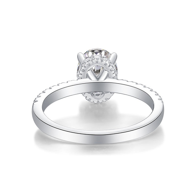 Cinderella Ring | Cushion Halo Moissanite Ring
