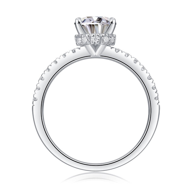 Cinderella Ring | Cushion Halo Moissanite Ring