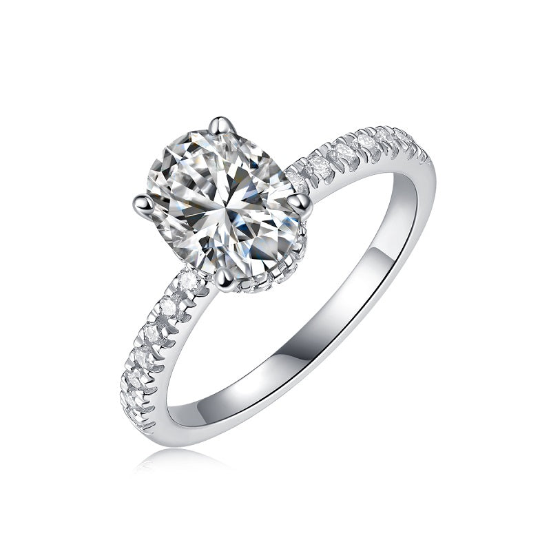 Cinderella Ring | Cushion Halo Moissanite Ring