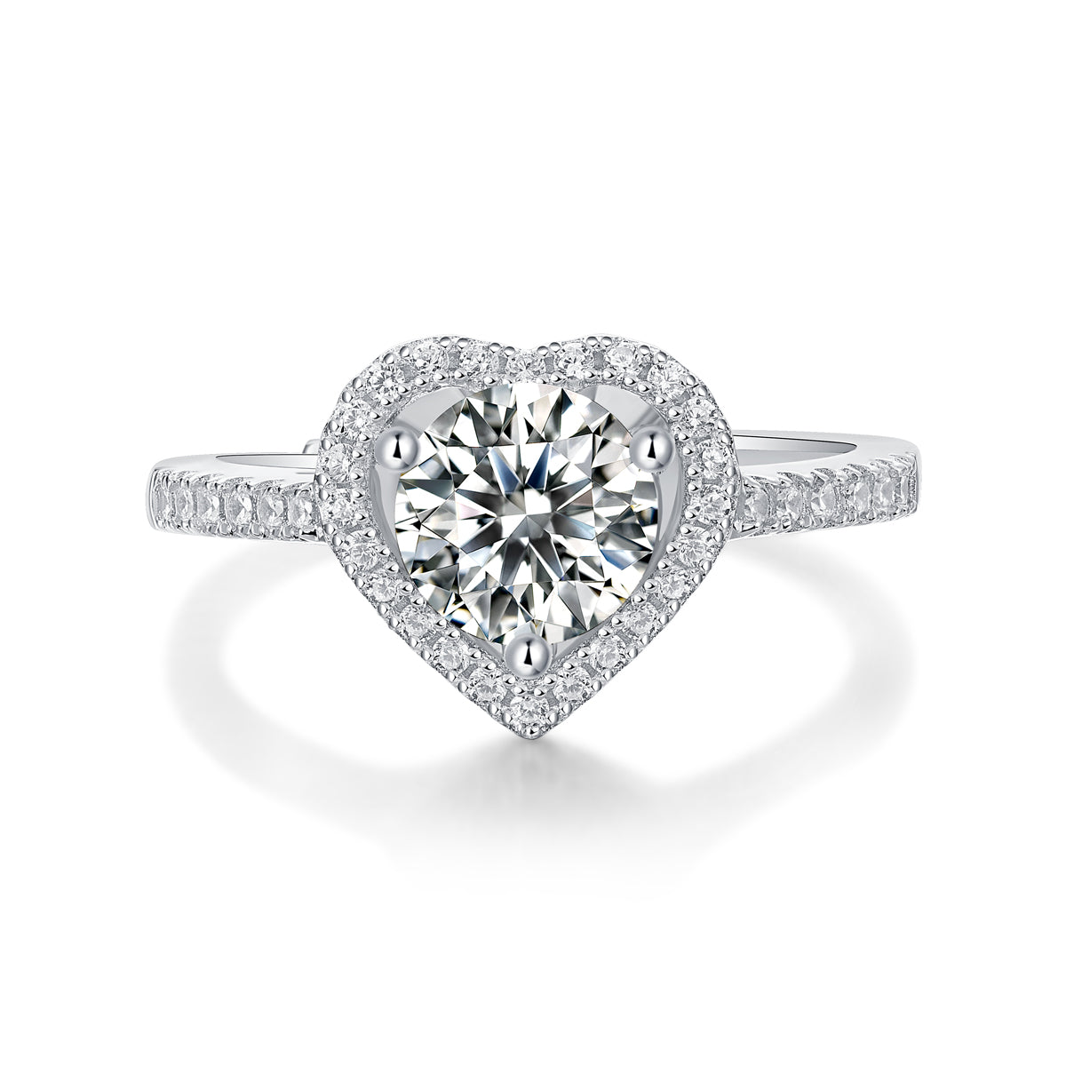 Julie Ring | Heart Halo Moissanite Ring