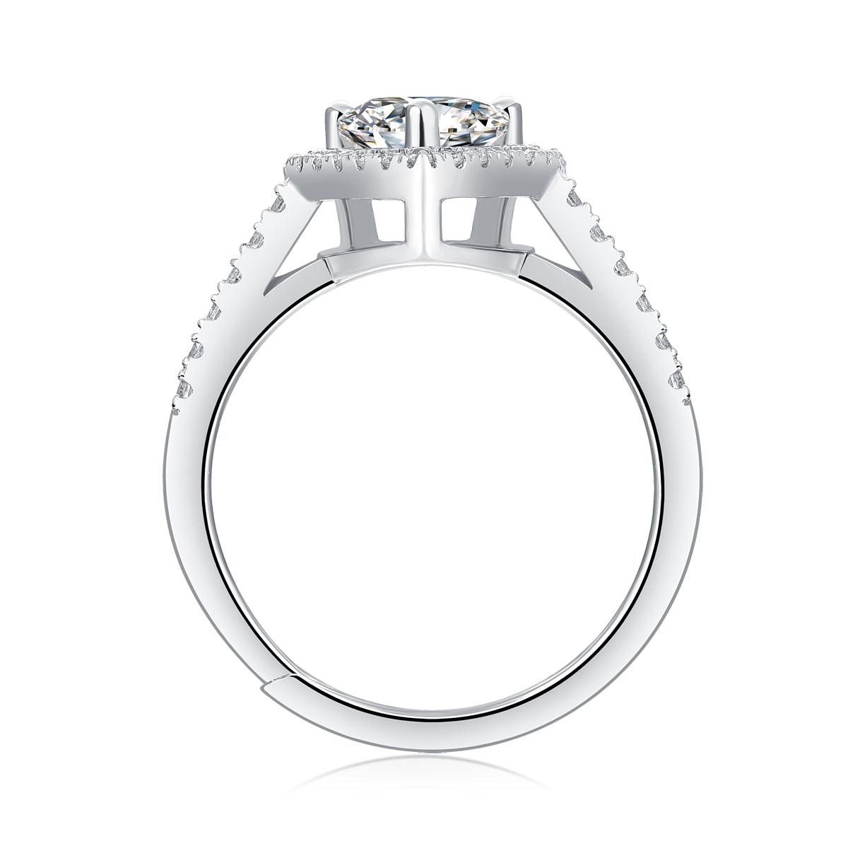 Julie Ring | Heart Halo Moissanite Ring