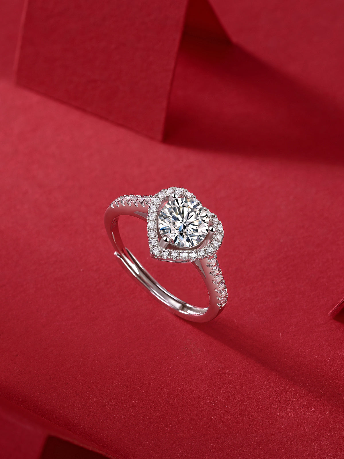 Julie Ring | Heart Halo Moissanite Ring