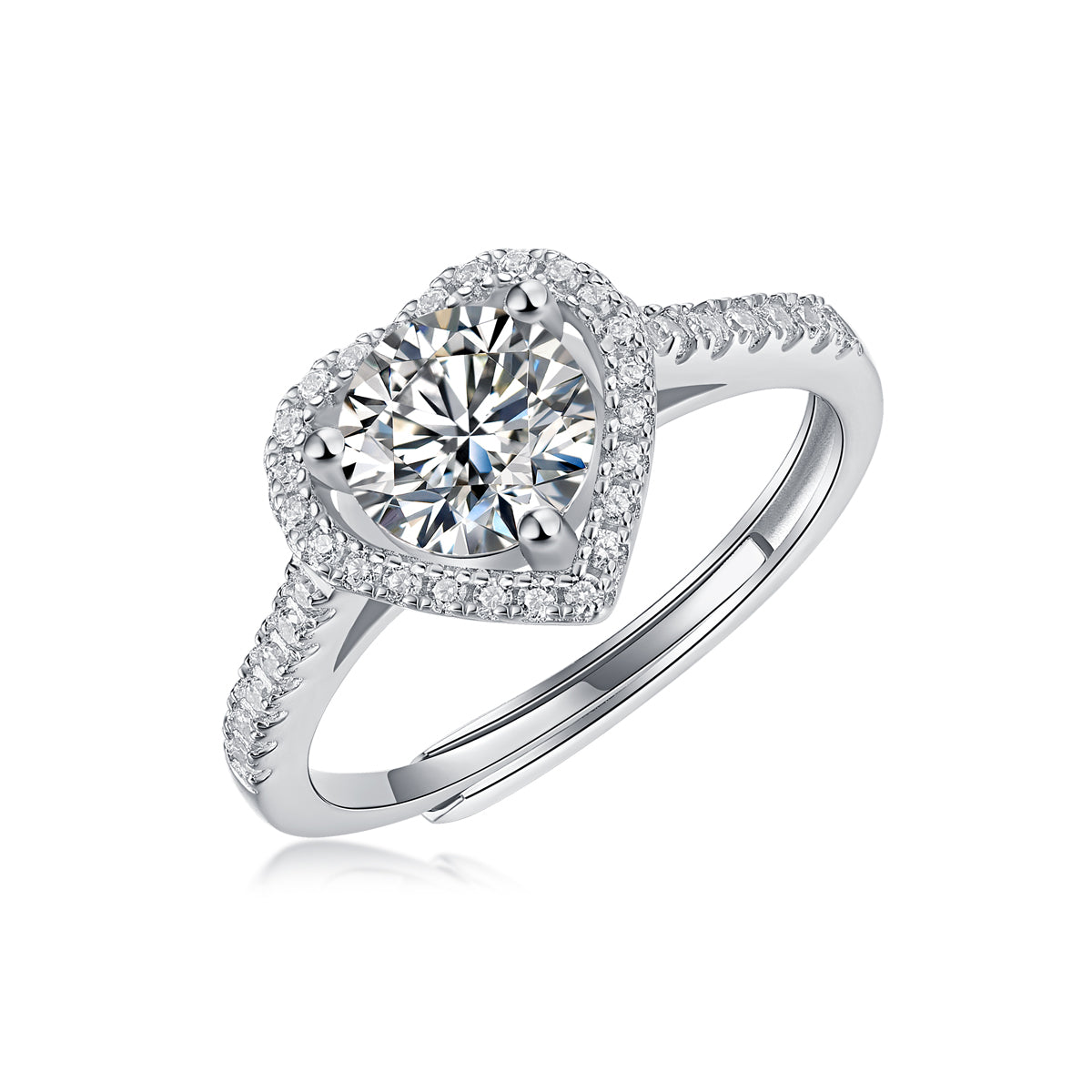 Julie Ring | Heart Halo Moissanite Ring
