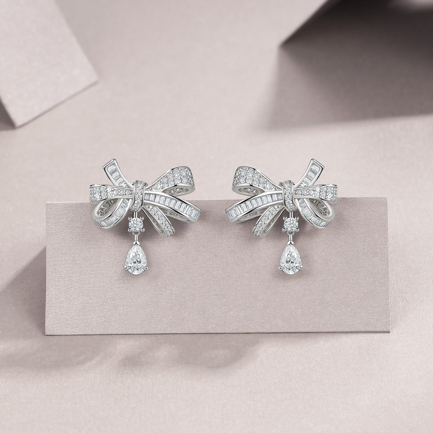 Pear Solitaire Stud Earrings | 925 Sterling Silver