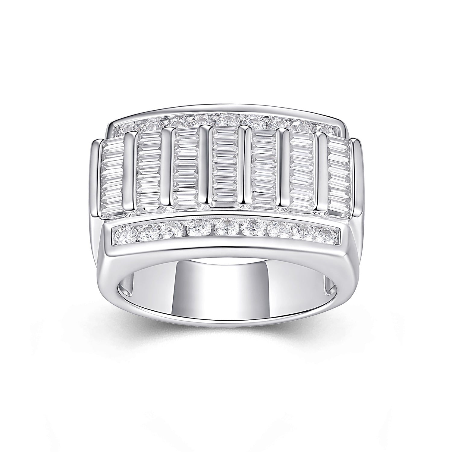 Avenue Ring | Baguette Channel Statement Band