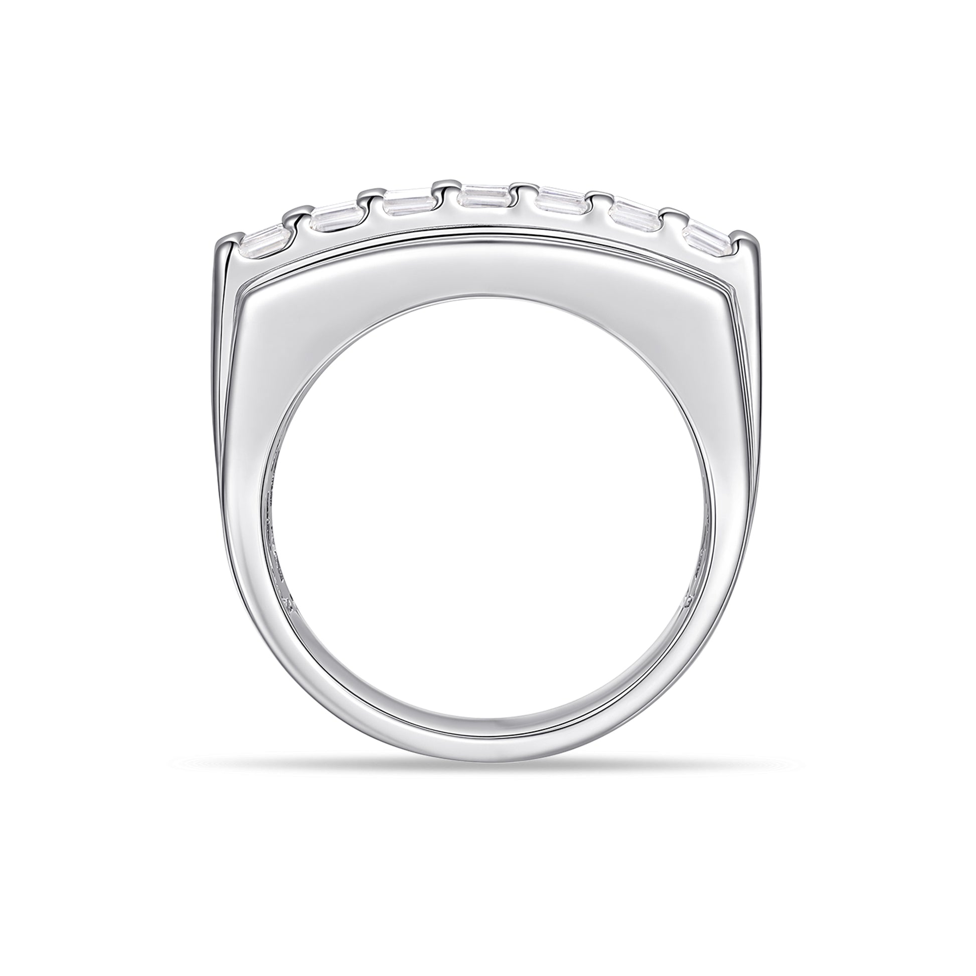 Avenue Ring | Baguette Channel Statement Band