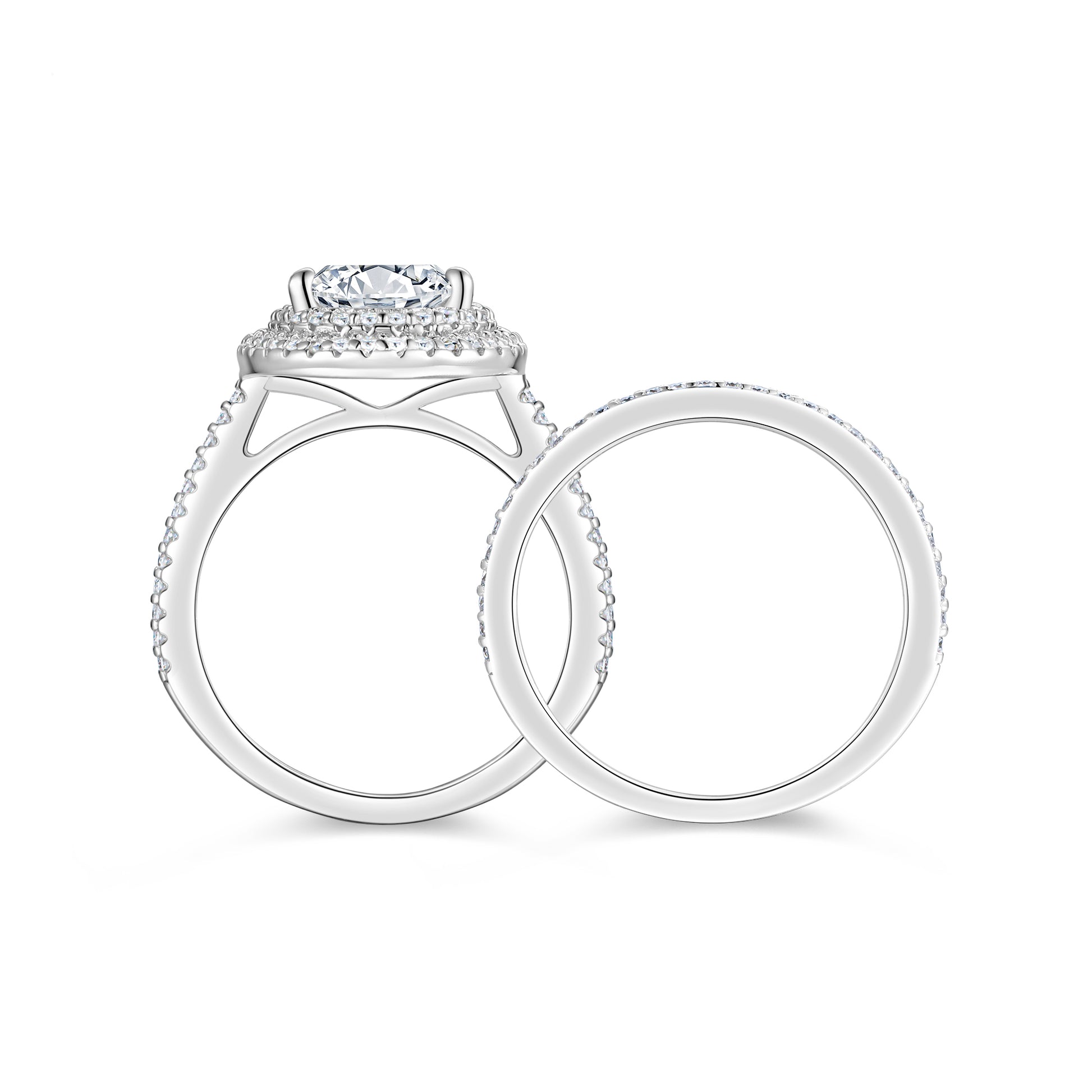 Seraphina Ring | Pear Halo Pave Ring