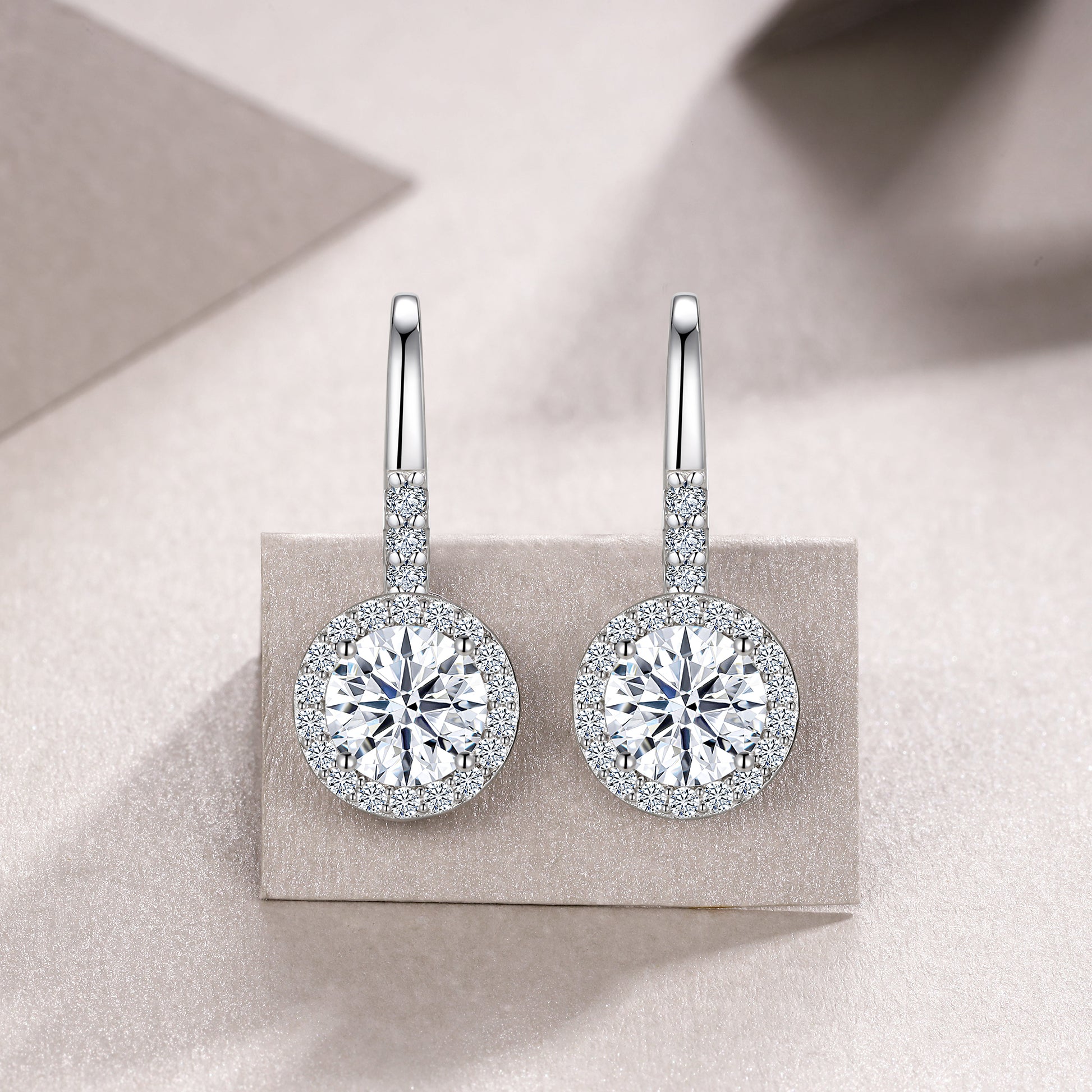 Solitaire Huggie Earrings | Round Cut Moissanite, 925 Sterling Silver