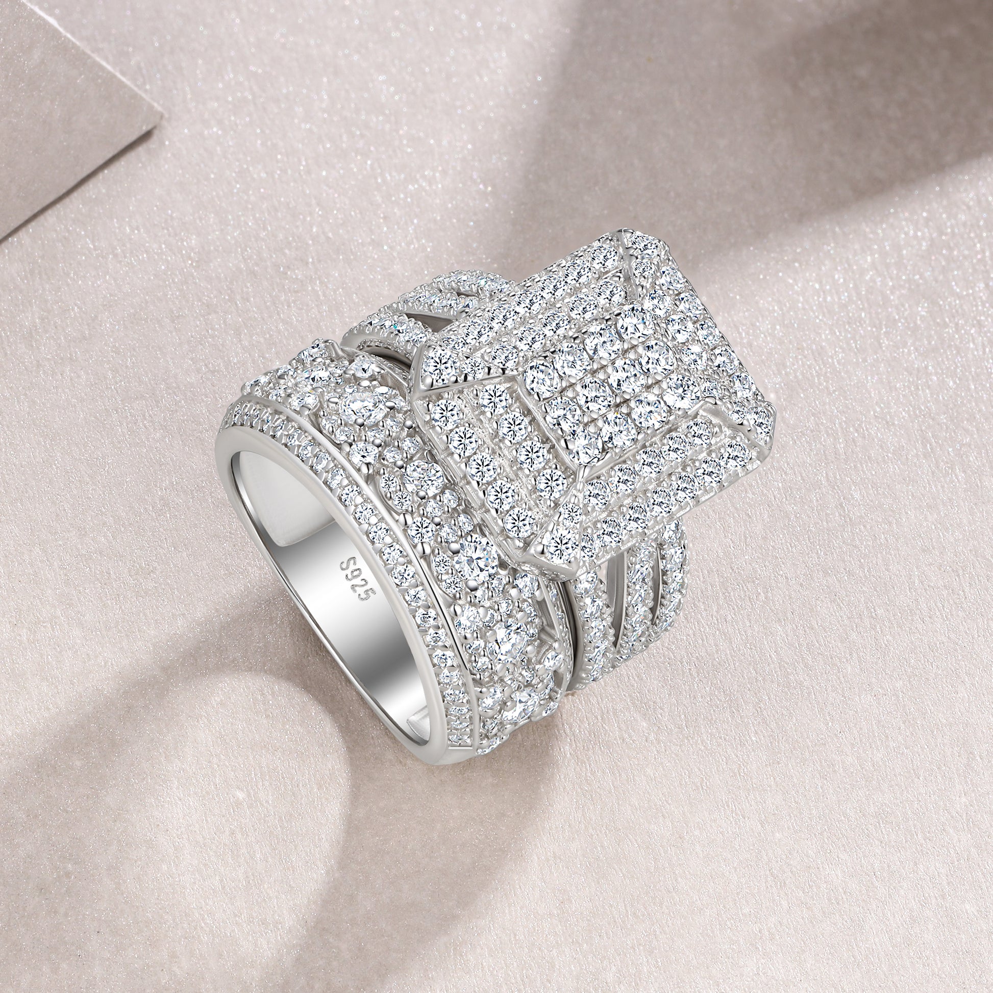 Majesty Ring | Square Cluster Statement Ring