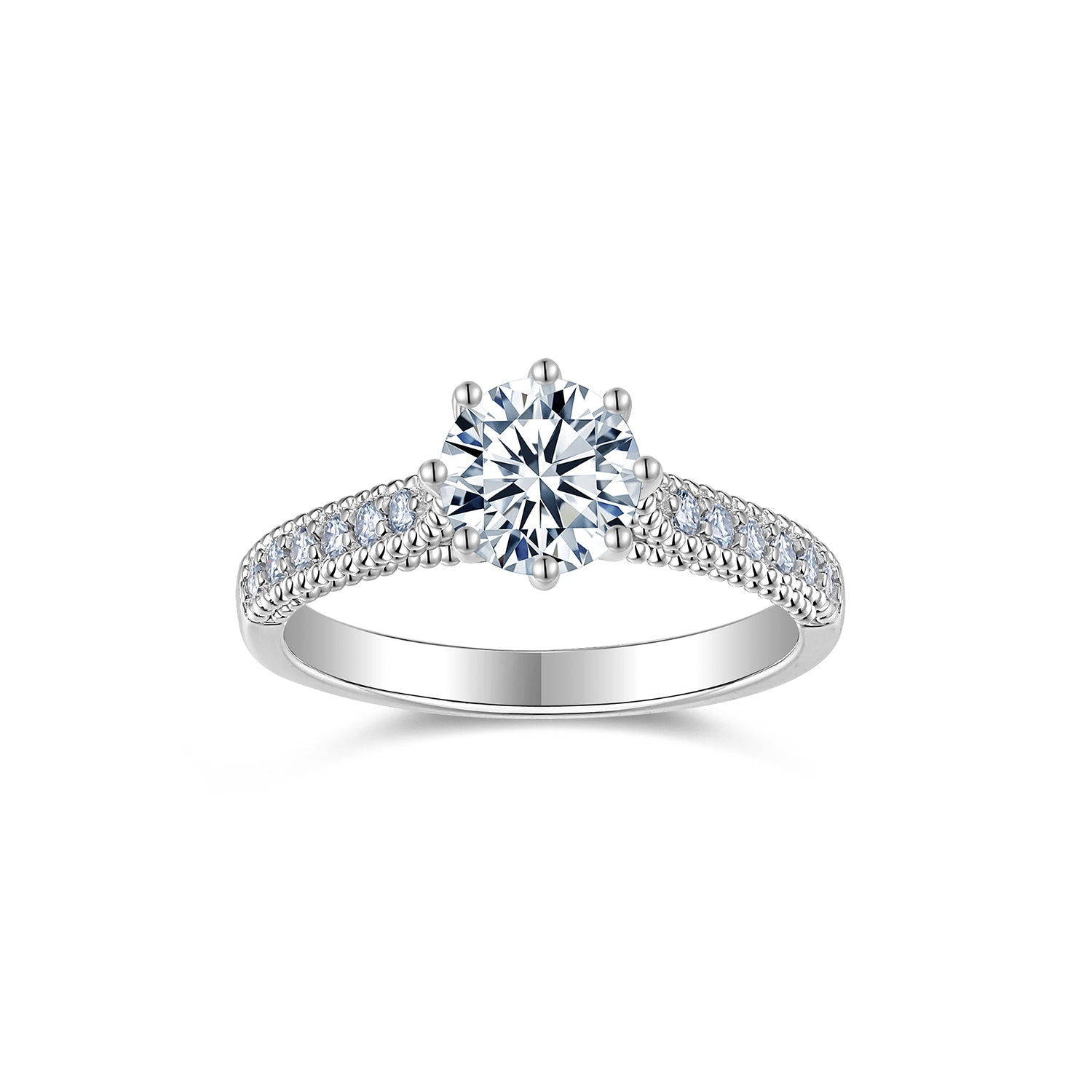 Braided Prong Moissanite Ring