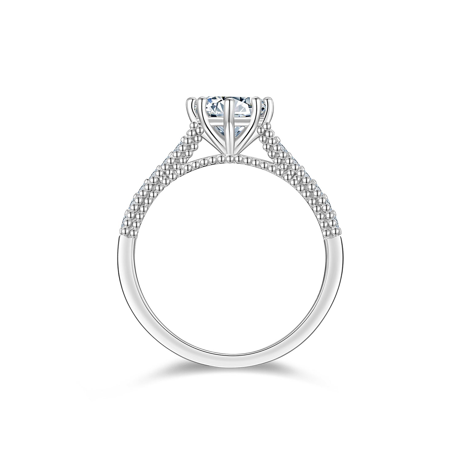 Braided Prong Moissanite Ring
