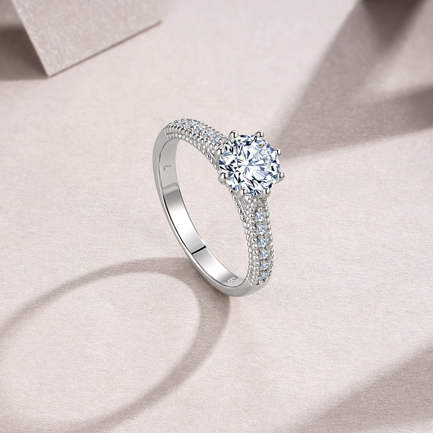 Braided Prong Moissanite Ring