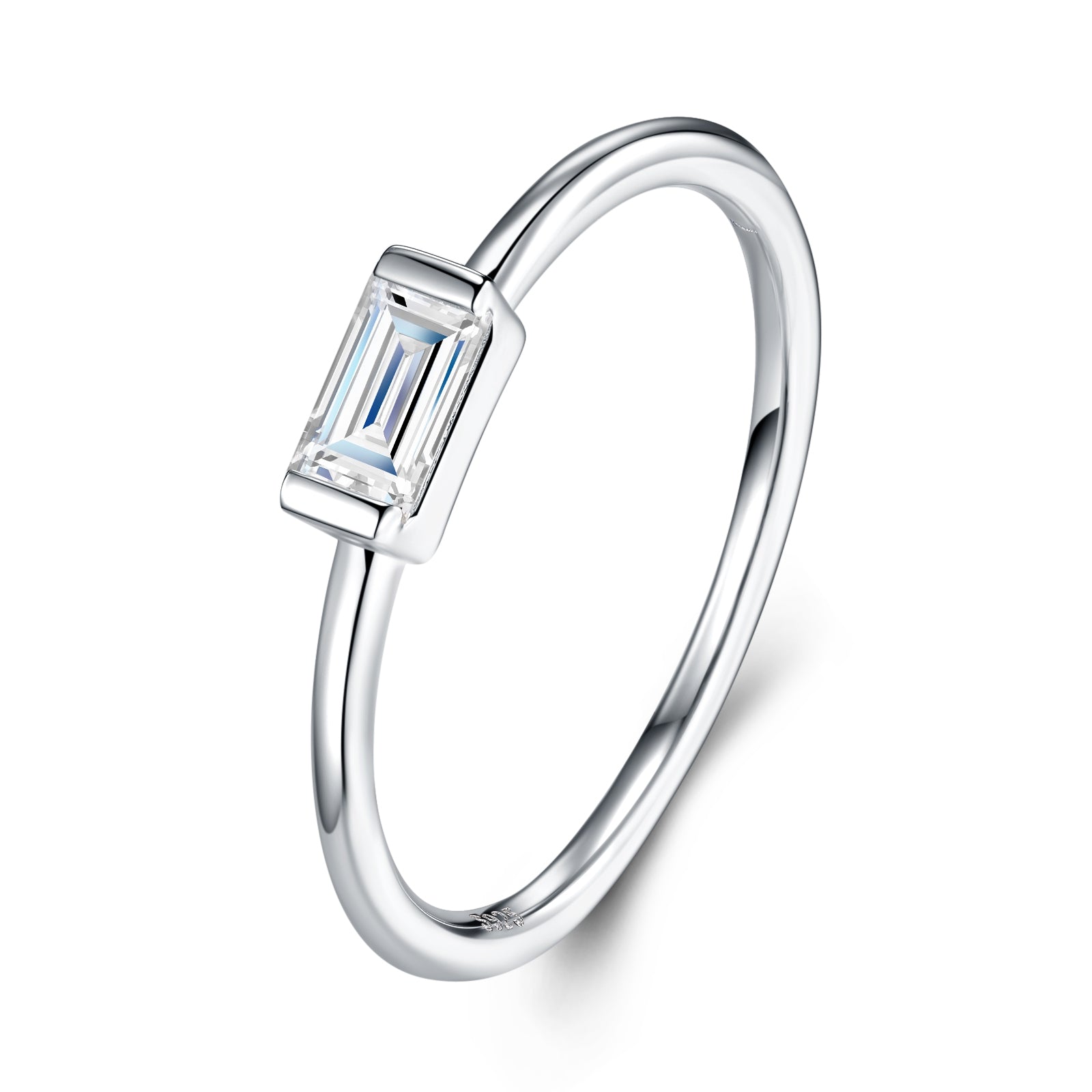 Emerald Cut Solitaire Ring