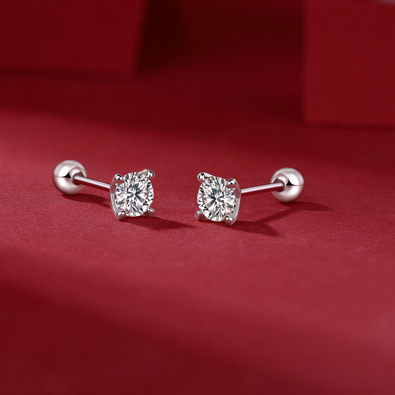 Timeless Stud Earrings | Round Moissanite Studs