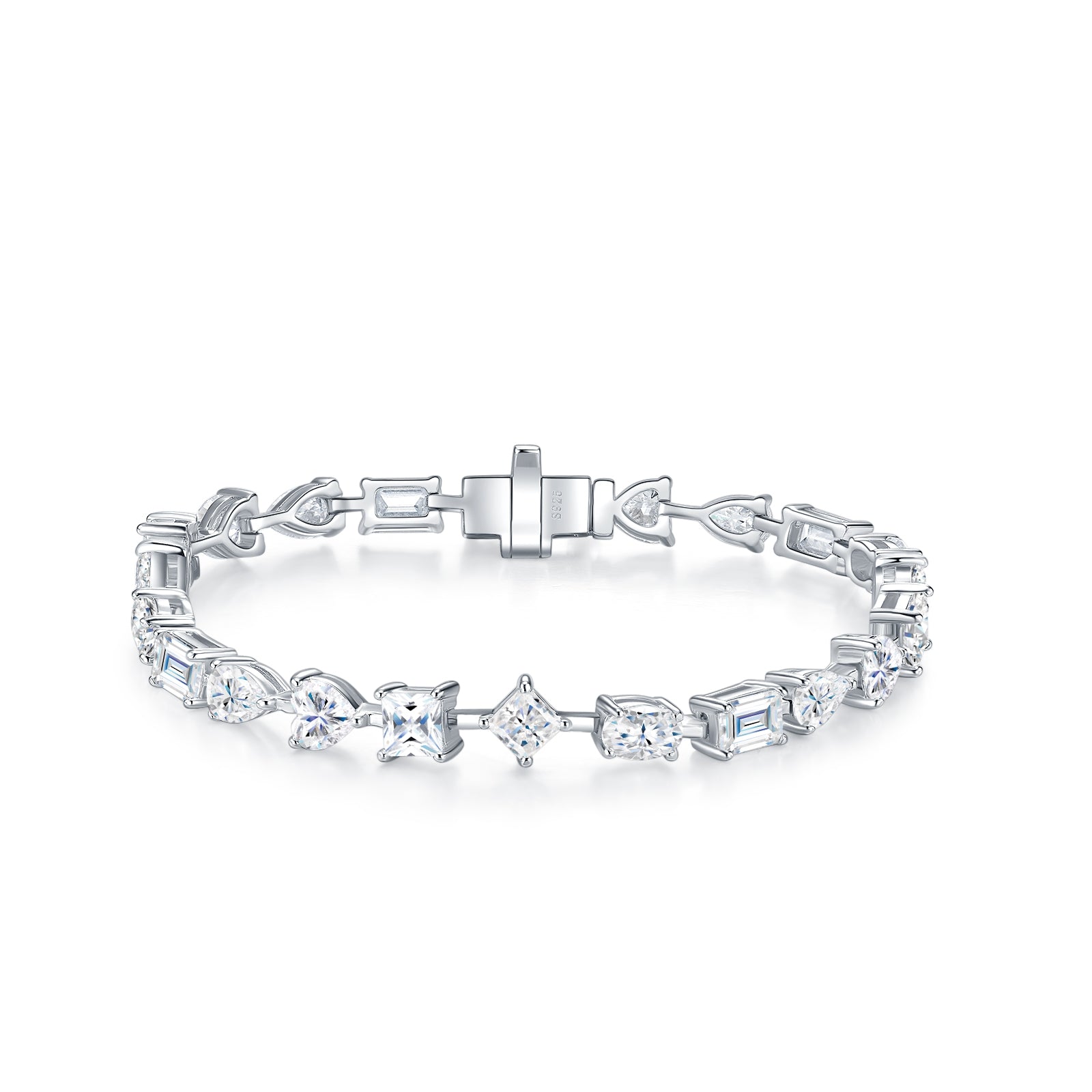 Aster Bracelet | 925 Sterling Silver, Mixed-Cut Tennis Bracelet