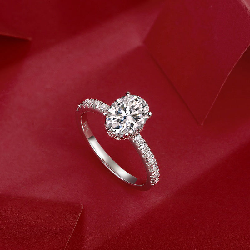 Cinderella Ring | Cushion Halo Moissanite Ring