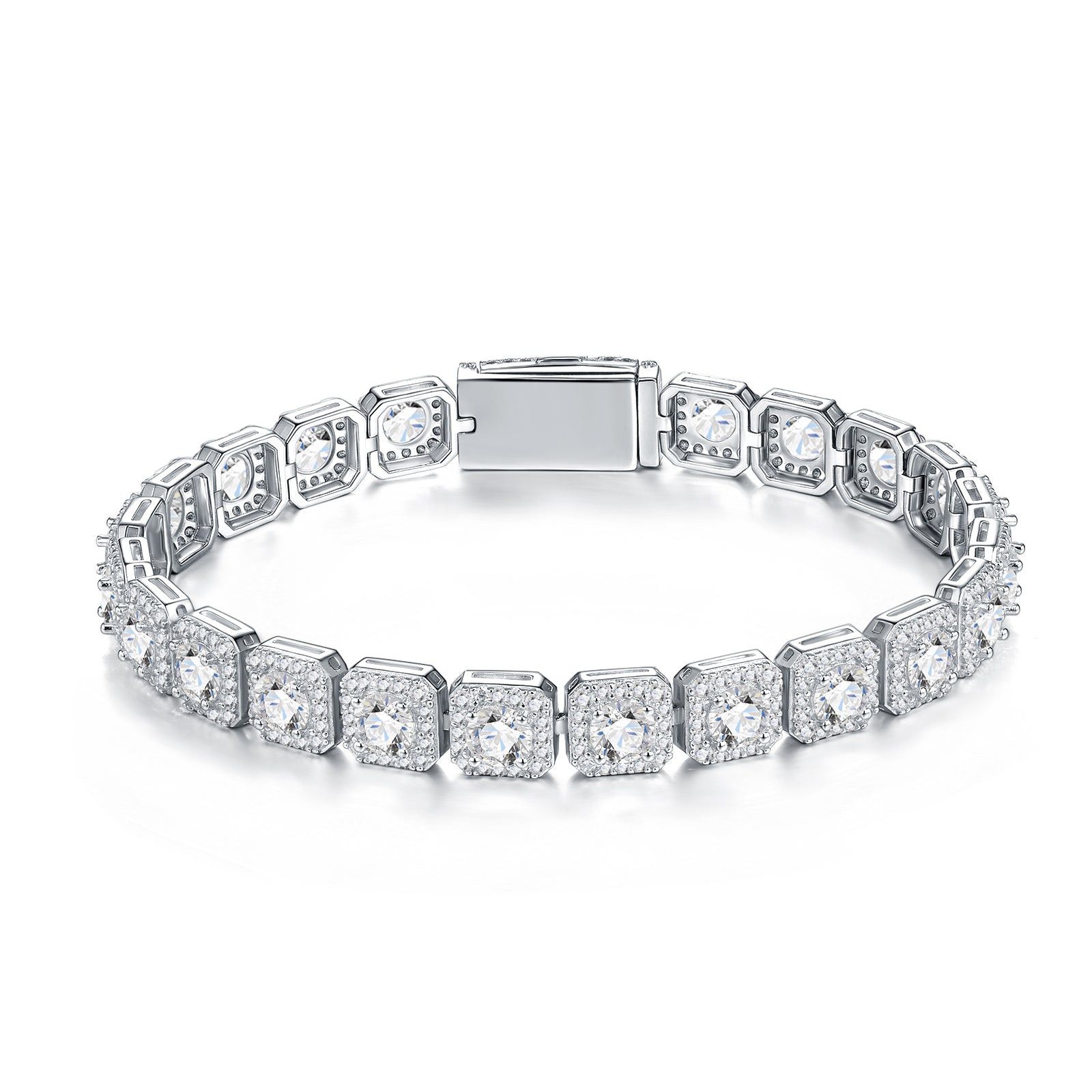 Lucent Bracelet | 925 Sterling Silver, Halo Tennis Bracelet