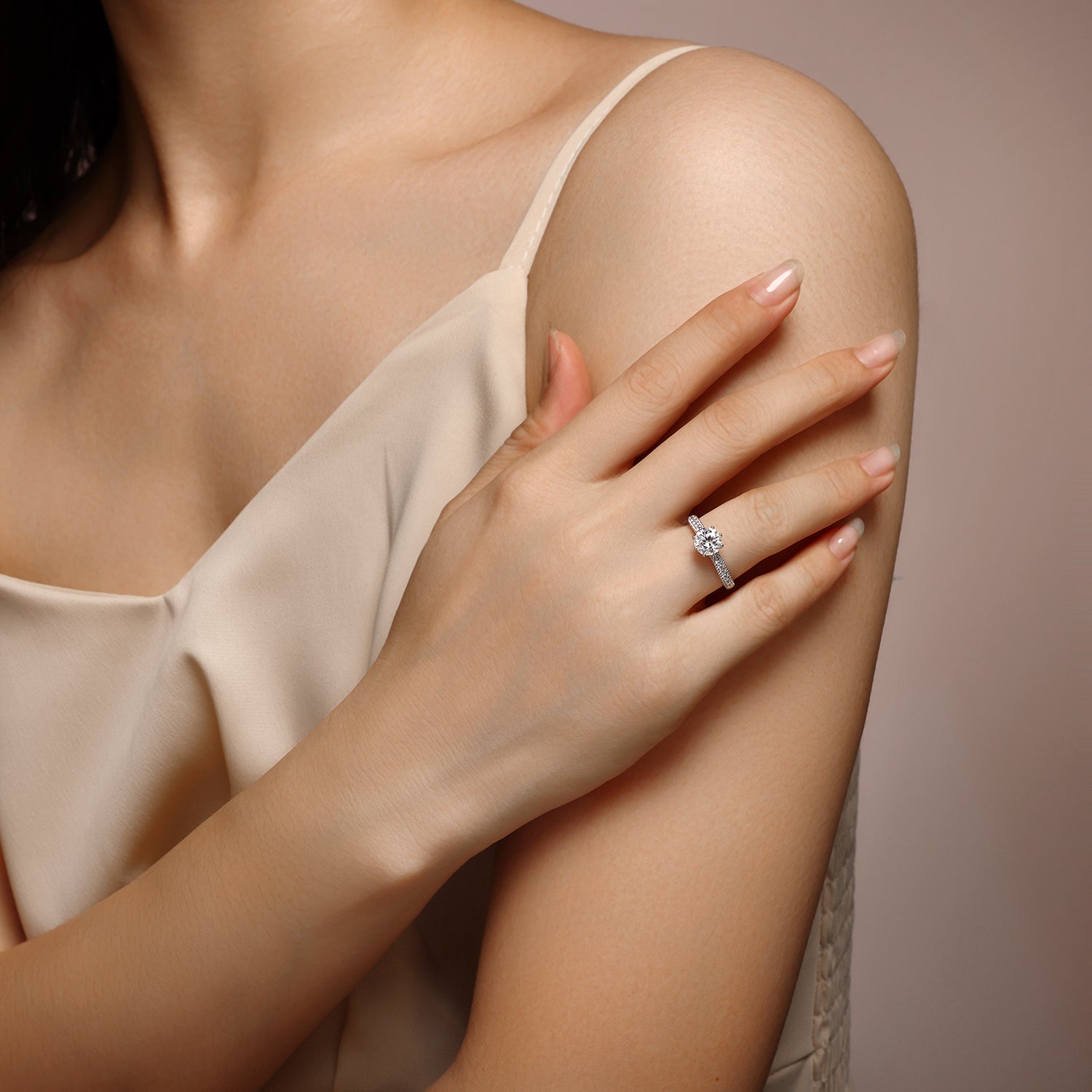 Braided Prong Moissanite Ring