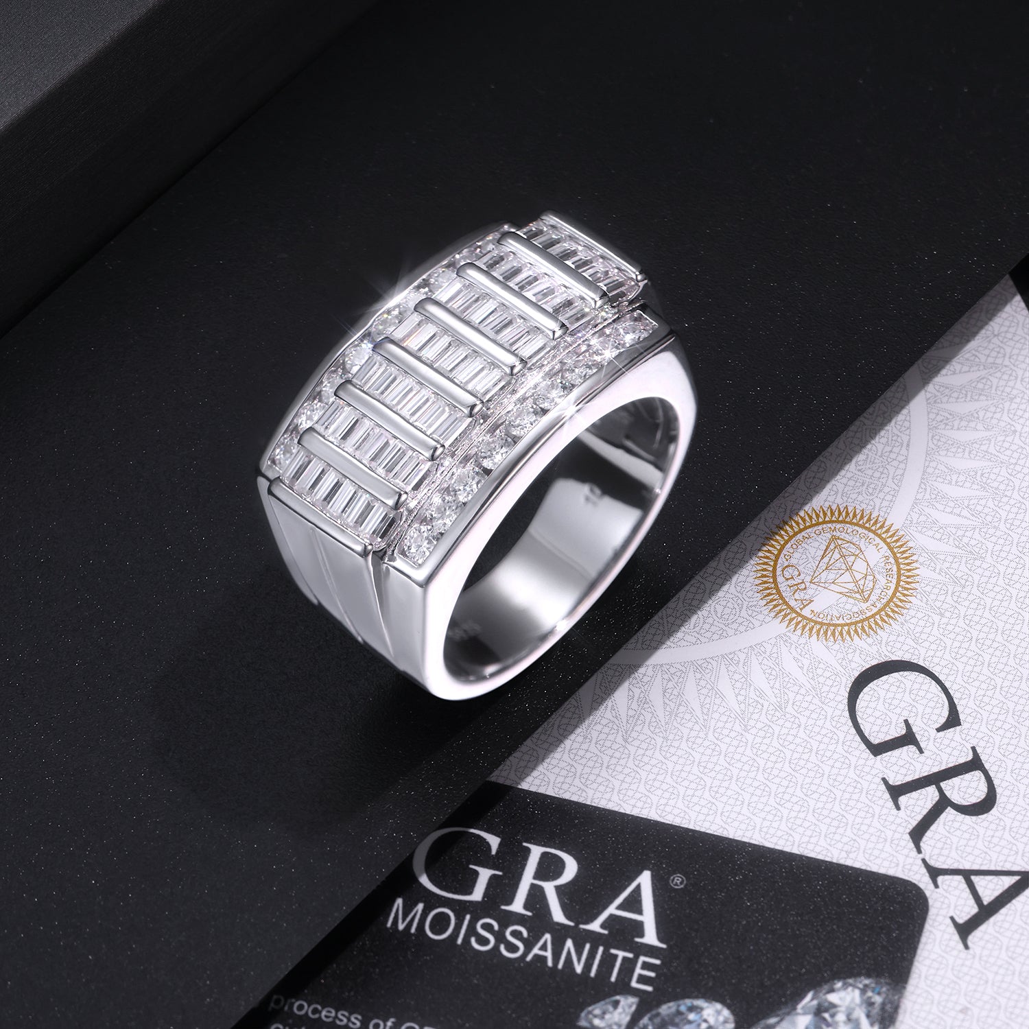 Avenue Ring | Baguette Channel Statement Band