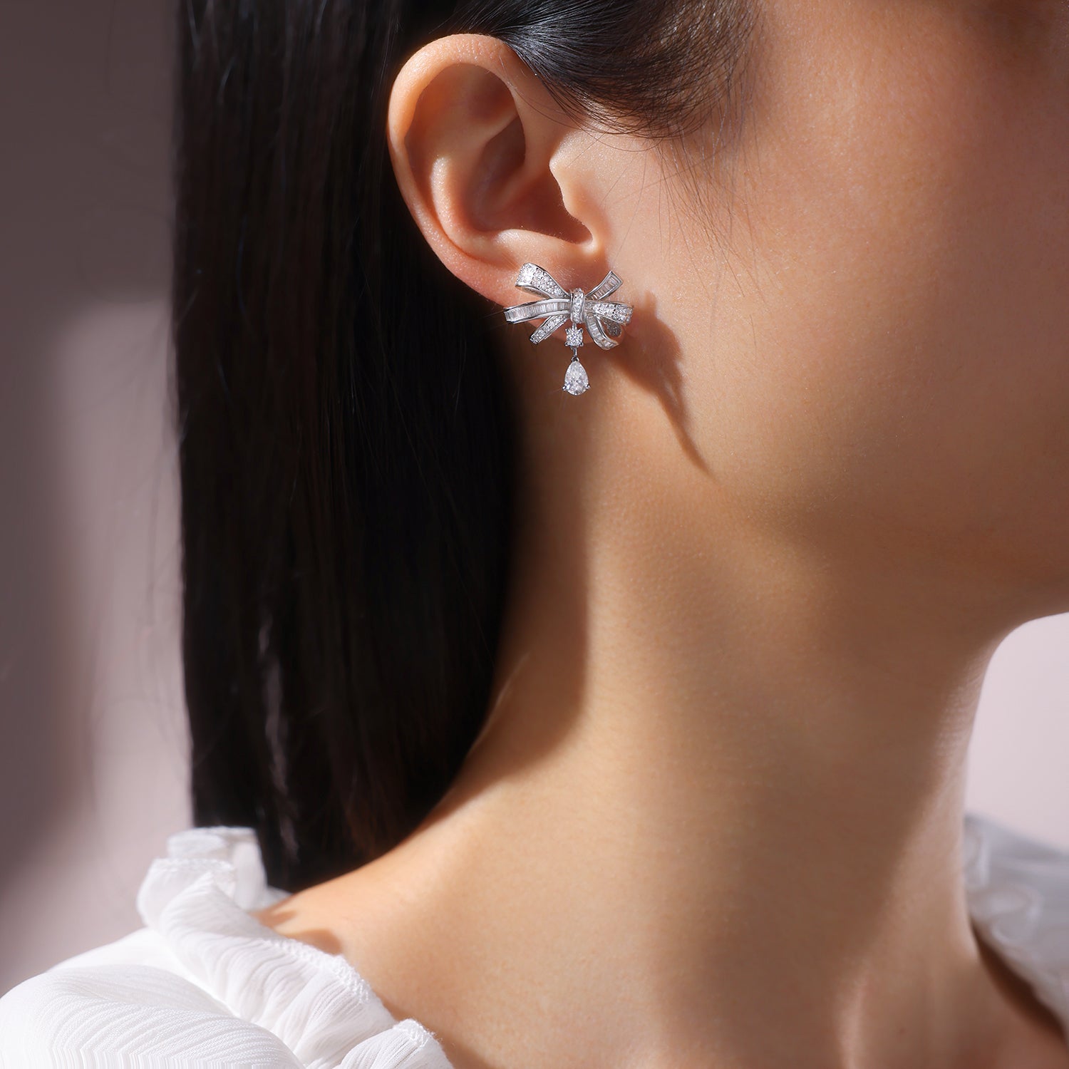 Pear Solitaire Stud Earrings | 925 Sterling Silver