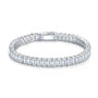 Aria Bracelet | 925 Sterling Silver, Emerald-Cut Tennis Bracelet