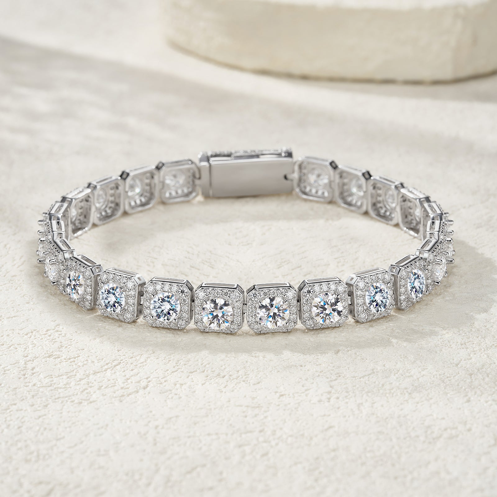Lucent Bracelet | 925 Sterling Silver, Halo Tennis Bracelet