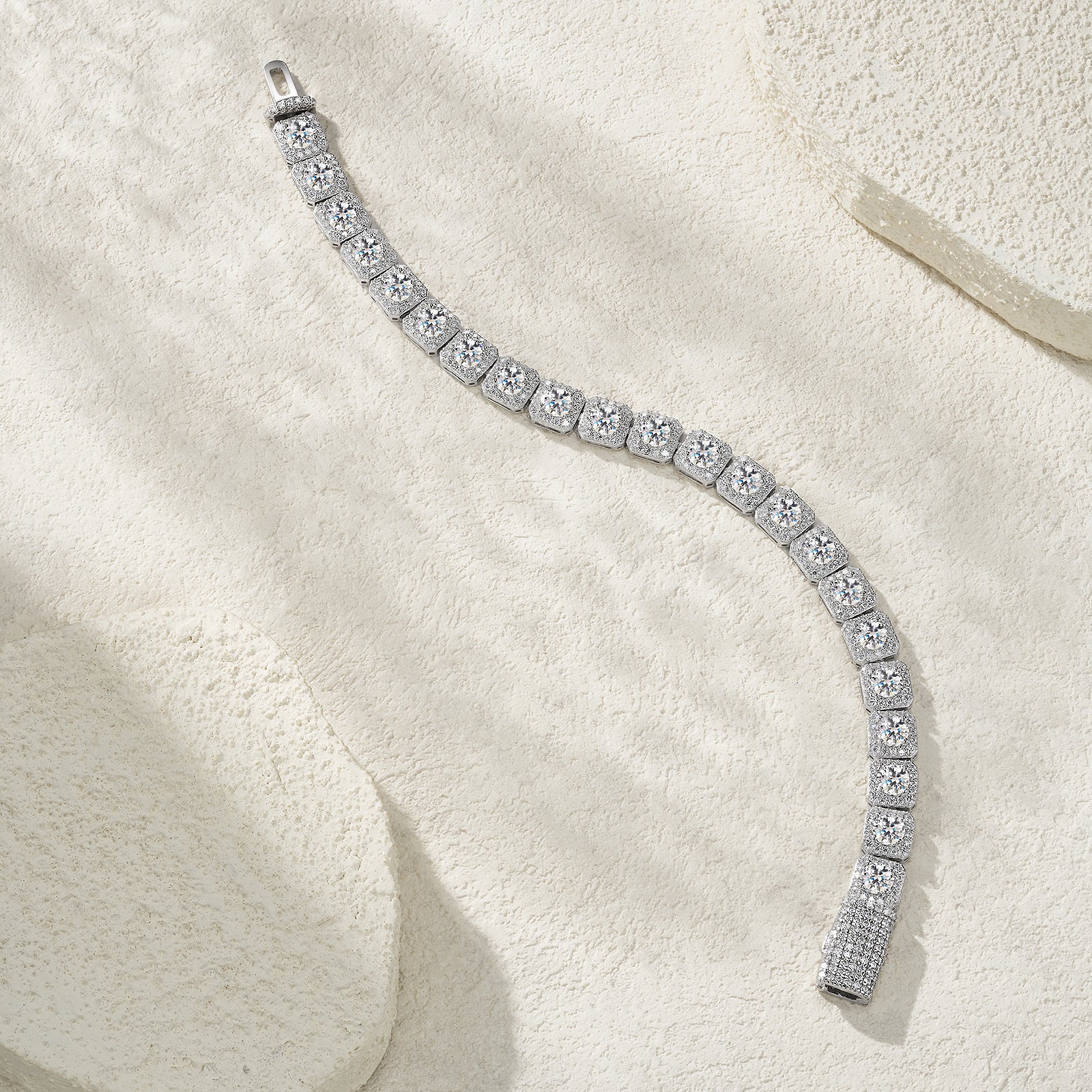Lucent Bracelet | 925 Sterling Silver, Halo Tennis Bracelet