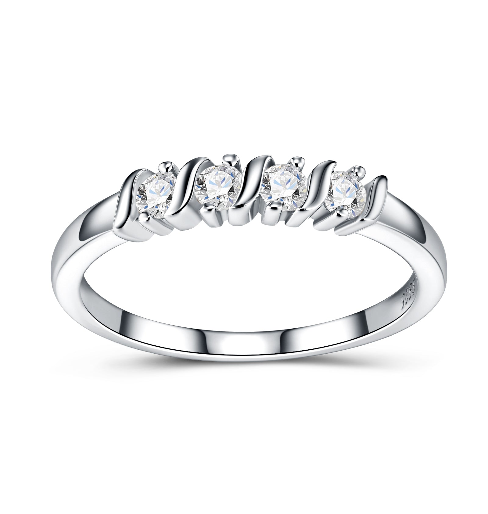 Selene Band | Five-Stone Curved Moissanite Ring