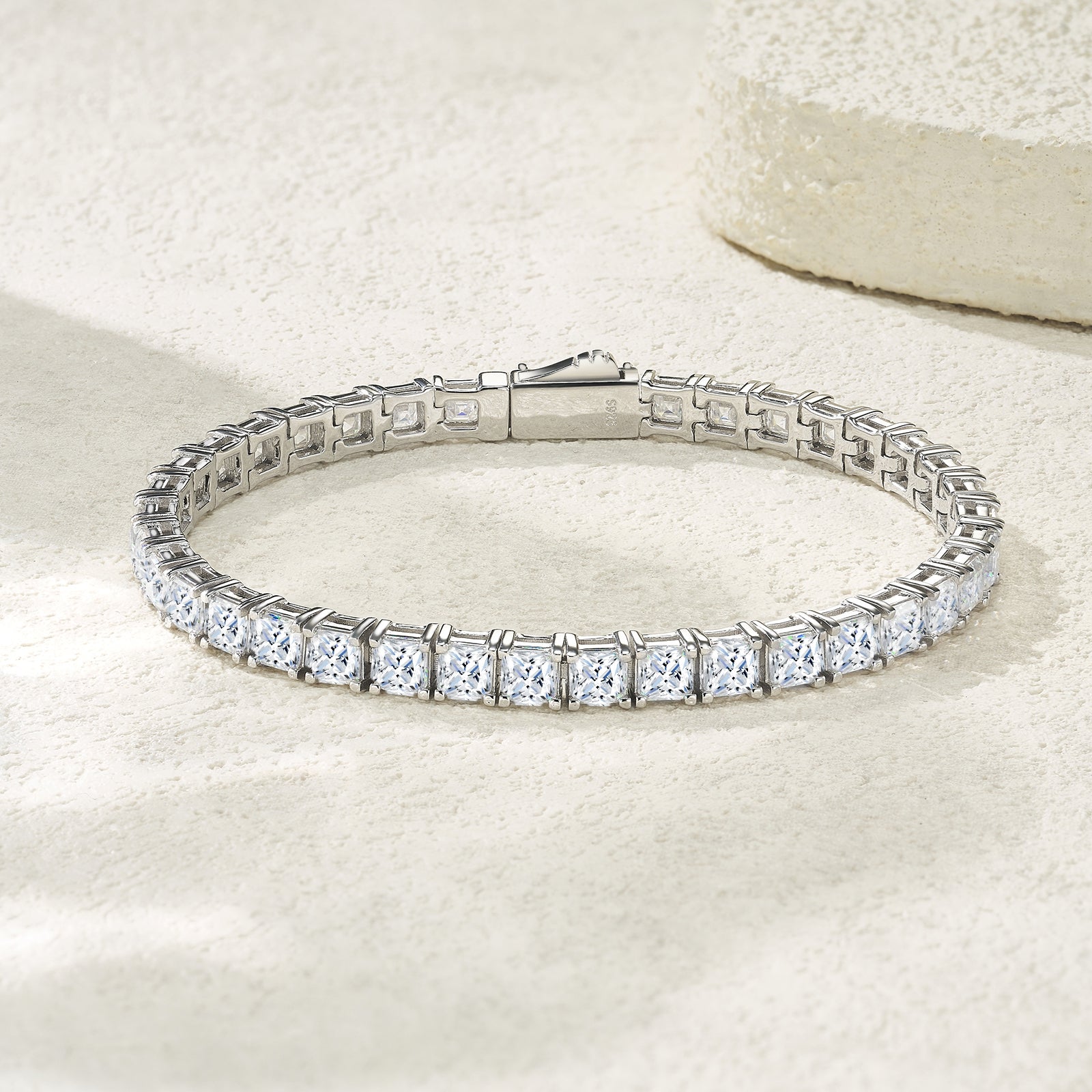 Vera Bracelet | 925 Sterling Silver, Octagon Tennis Bracelet